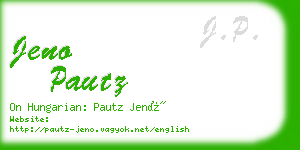 jeno pautz business card